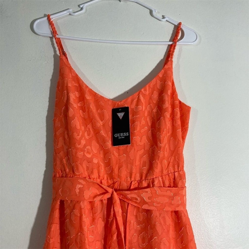 Guess Women's Sleeveless Wrap Romper Orange Size 2 Summer Casual - Picture 15 of 16